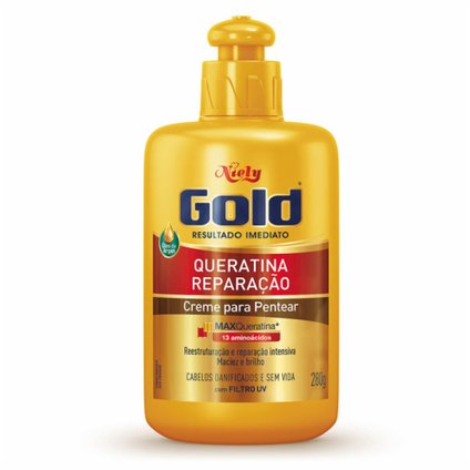 CREME PARA PENTEAR NIELY GOLD QUERATINA REPARAÇÃO 280G