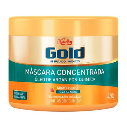 MÁSCARA DE TRATAMENTO NIELY GOLD ARGAN POS QUÍMICA 430G