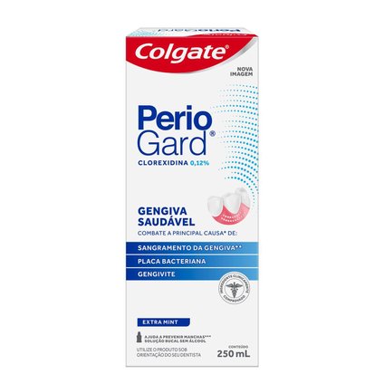 ENXAGUANTE BUCAL COLGATE PERIOGARD EXTRA MINT SEM ÁLCOOL 250ML