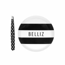 Kit Espelho E Pinça Black&white Belliz