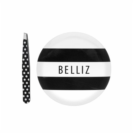 KIT ESPELHO E PINÇA BLACKWHITE BELLIZ