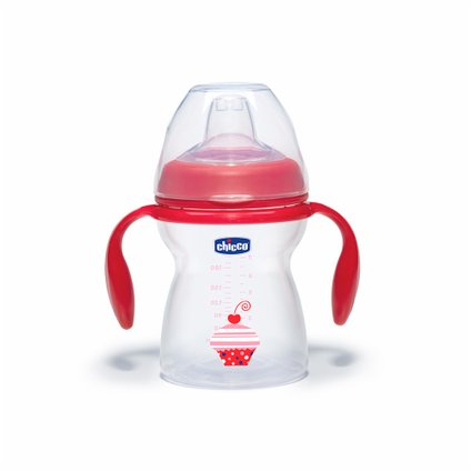 COPO CHICCO STEP UP BICO SILICONE 6M+ VERMELHO