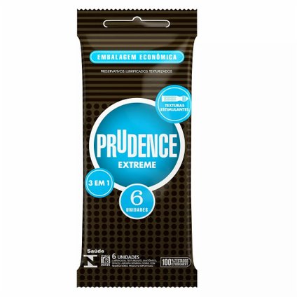 PRESERVATIVO PRUDENCE EXTREME 3 EM 1 COM 6 UNIDADES