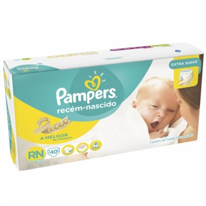 FRALDA PAMPERS RECEM NASCIDO C/40