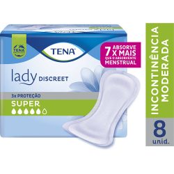 Absorvente Para Incontinência Tena Lady Super Com 8 Unidades