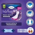 ABSORVENTE NOTURNO PARA INCONTINÊNCIA URINÁRIA TENA LADY DISCREET MAXI NIGHT 6 UNIDADES