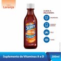 SCOTT SUPLEMENTO ALIMENTAR EM EMULSÃO DE VITAMINAS A E D SABOR LARANJA FRASCO COM 200ML