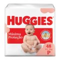 FRALDA HUGGIES MAXIMA PROTECAO MEGA P COM 48 UNIDADES