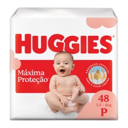 Fralda Huggies Máxima Proteção Mega P Com 48 Unidades