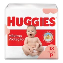 Fralda Huggies Máxima Proteção Mega P Com 48 Unidades