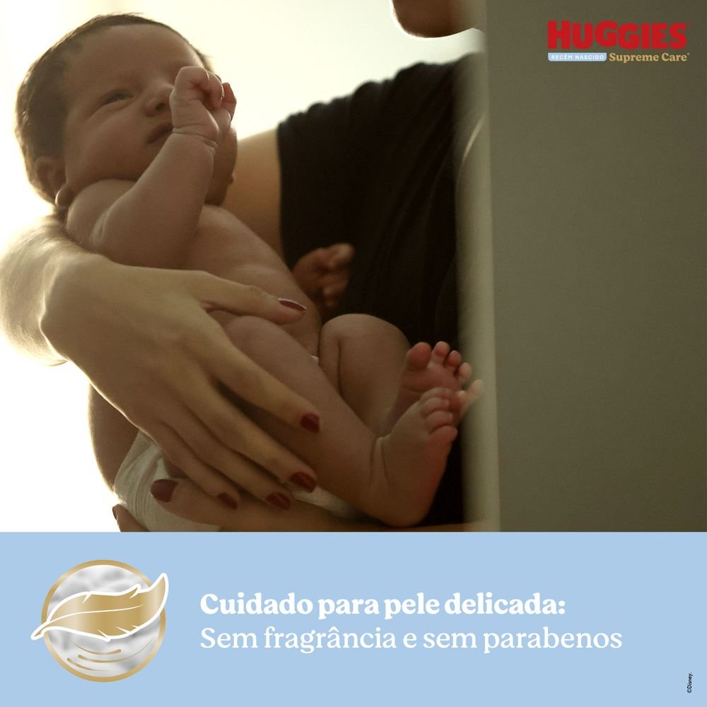 FRALDA HUGGIES SUPREME CARE MEGA P COM 48 UNIDADES