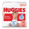FRALDA HUGGIES MÁXIMA PROTEÇÃO MEGA XG COM 26 UNIDADES