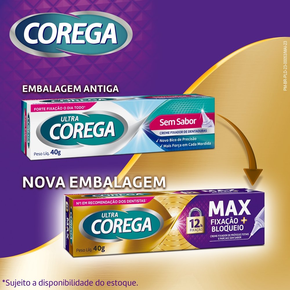 Fixador De Dentadura Ultra Corega Creme Com Bico De Precisão Sem Sabor ...