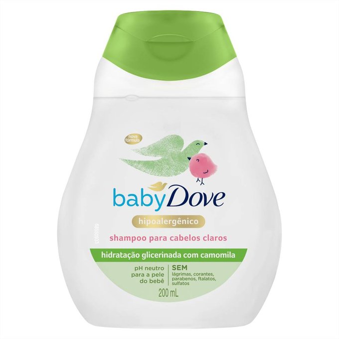Shampoo Baby Dove Hidratação Enriquecida Cabelos Claros 200 Ml PanVel
