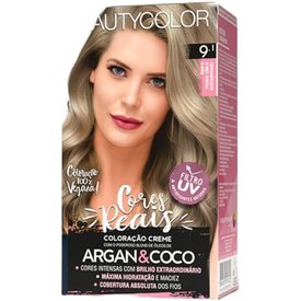 TINTURA PERMANENTE BEAUTY COLOR LOURO 9.1 CLARO ACINZENTADO