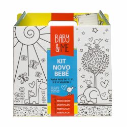 Kit Novo Bebe Baby&me - Trocador Descartavel C/4 + Protetor Descartavel Para Colchão C/4 + Saquinho
