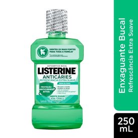 ENXAGUANTE BUCAL LISTERINE ANTICARIES EXTRA SUAVE 250ML