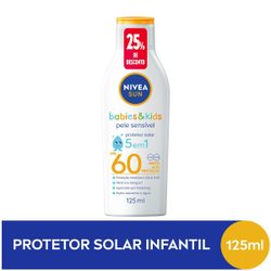 Protetor Solar Nivea Sun Babies&kids Pele Sensível 25%off Fps60 125ml