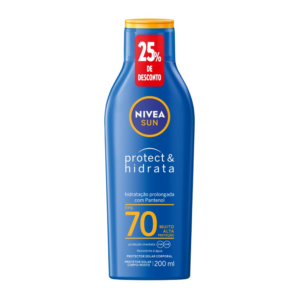 Protetor Solar Nivea Sun Protect & Hidrata 25%off Fps70 200ml 