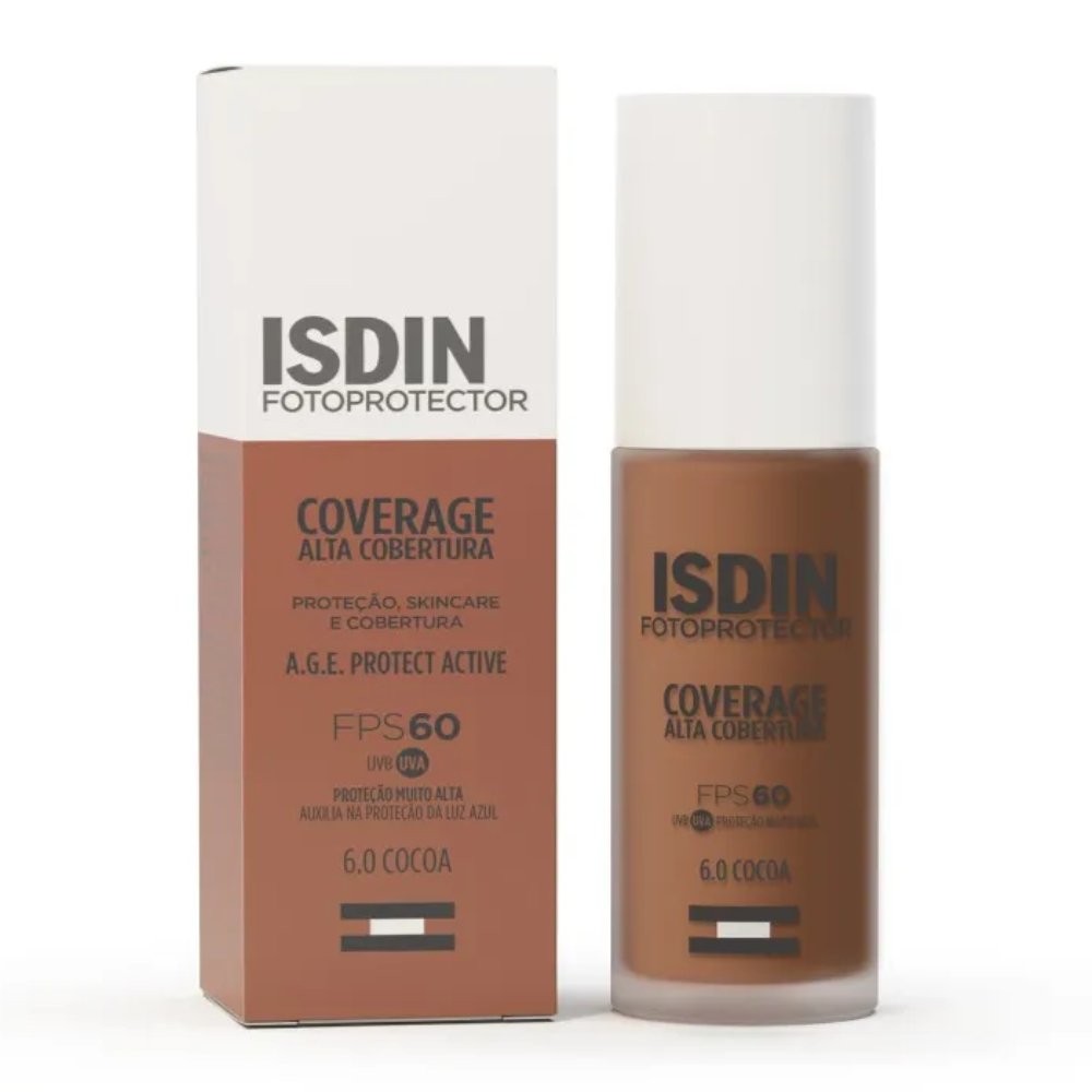 Protetor Solar Facial Isdin Coverage 6 Cocoa Fps60 30g