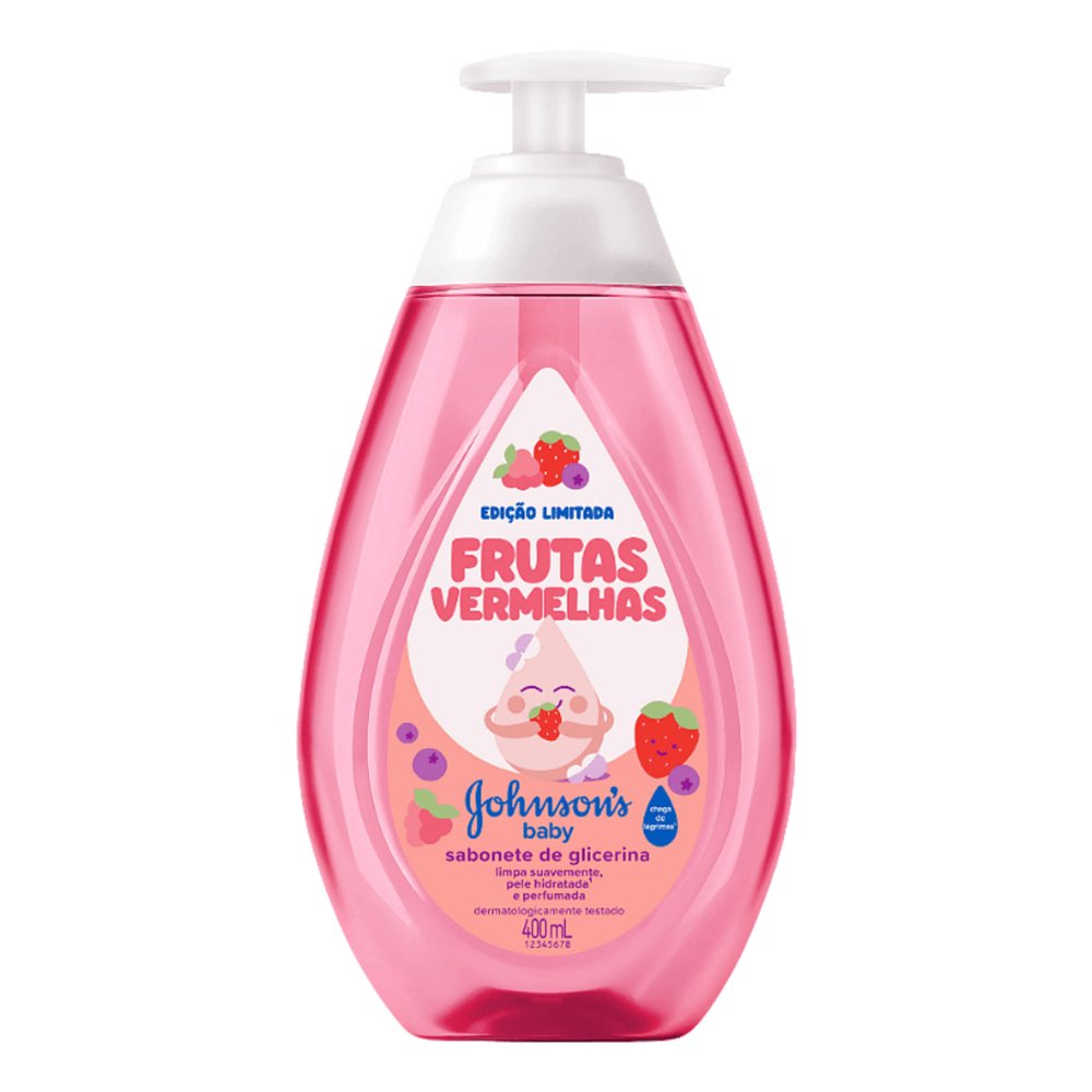 Sabonete Líquido De Glicerina Johnsons Baby Frutas Vermelhas 400ml