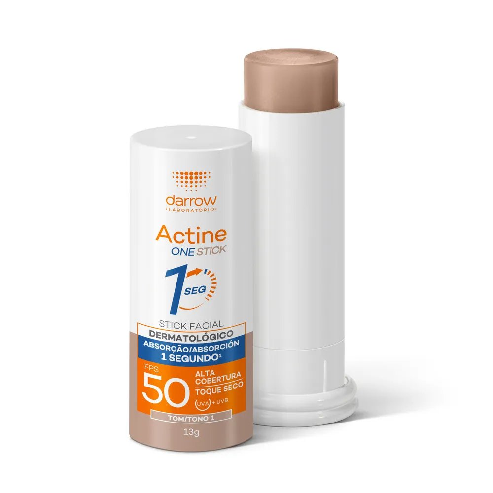 Protetor Solar Facial Darrow Actine One Stick Tom 1 Fps50 13g