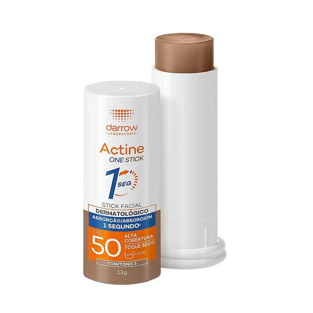 Protetor Solar Facial Darrow Actine One Stick Tom 3 Fps50 13g