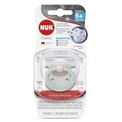 Chupeta Nuk Silicone Ortodôntico Transparente Acima De 6 Meses Com Argola