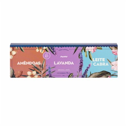 KIT PANVEL NATURAL COM 3 SABONETES 90G