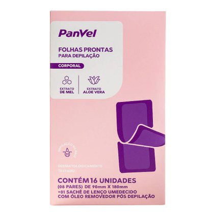 FOLHA DEPILATÓRIA CORPORAL PANVEL ESSENCIAL COM 16 UNIDADES
