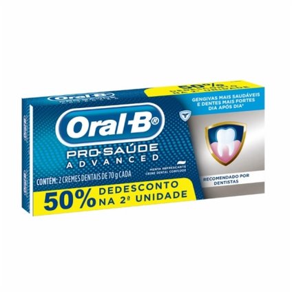 CREME DENTAL ORAL-B PRO-SAÚDE ADVANCED 70G - 2 UNIDADES