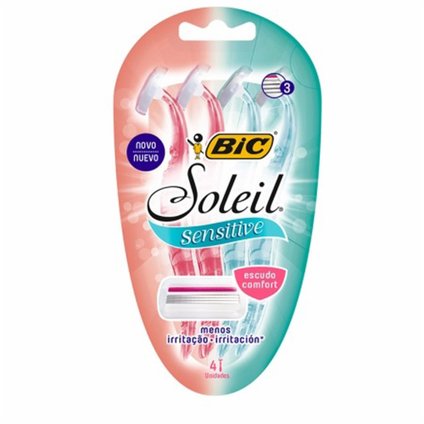 APARELHO DEPILATÓRIO BIC SOLEIL SENSITIVE COM 4
