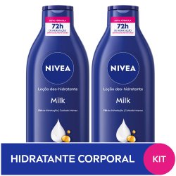 Kit Loção Hidratante Corporal Nivea Milk 400ml - 2 Unidades