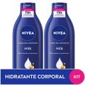 KIT LOÇÃO HIDRATANTE CORPORAL NIVEA MILK 400ML - 2 UNIDADES