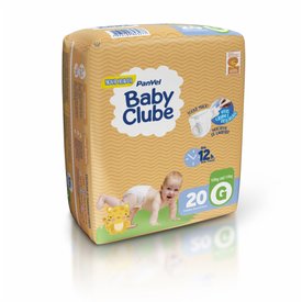 FRALDA PANVEL BABY CLUBE G COM 20 UNIDADES