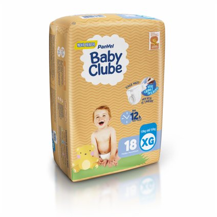 FRALDA PANVEL BABY CLUBE XG COM 18 UNIDADES