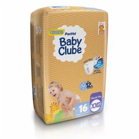 FRALDA PANVEL BABY CLUBE XXG COM 16 UNIDADES