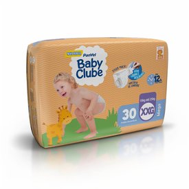 FRALDA PANVEL BABY CLUBE MEGA XXG COM 30 UNIDADES