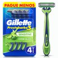 APARELHO DE BARBEAR DESCARTÁVEL GILLETTE PRESTOBARBA3 SENSITIVE 4 UNIDADES