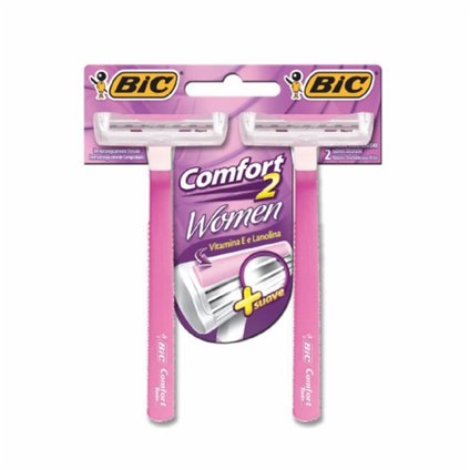 APARELHO DEPILATÓRIO BIC COMFORT 2 WOMEN COM 2 UNIDADES