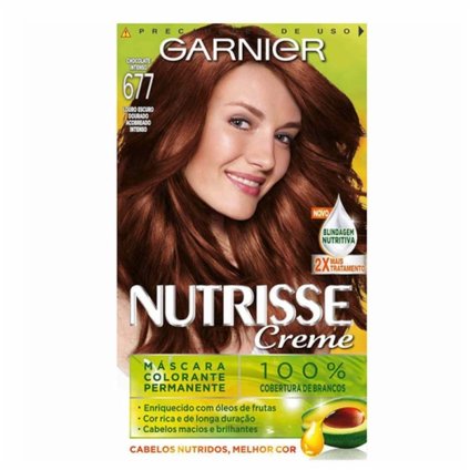 TINTURA NUTRISSE CREME N° 677  CHOCOLATE INTENSO - LOURO ESCURO DOURADO