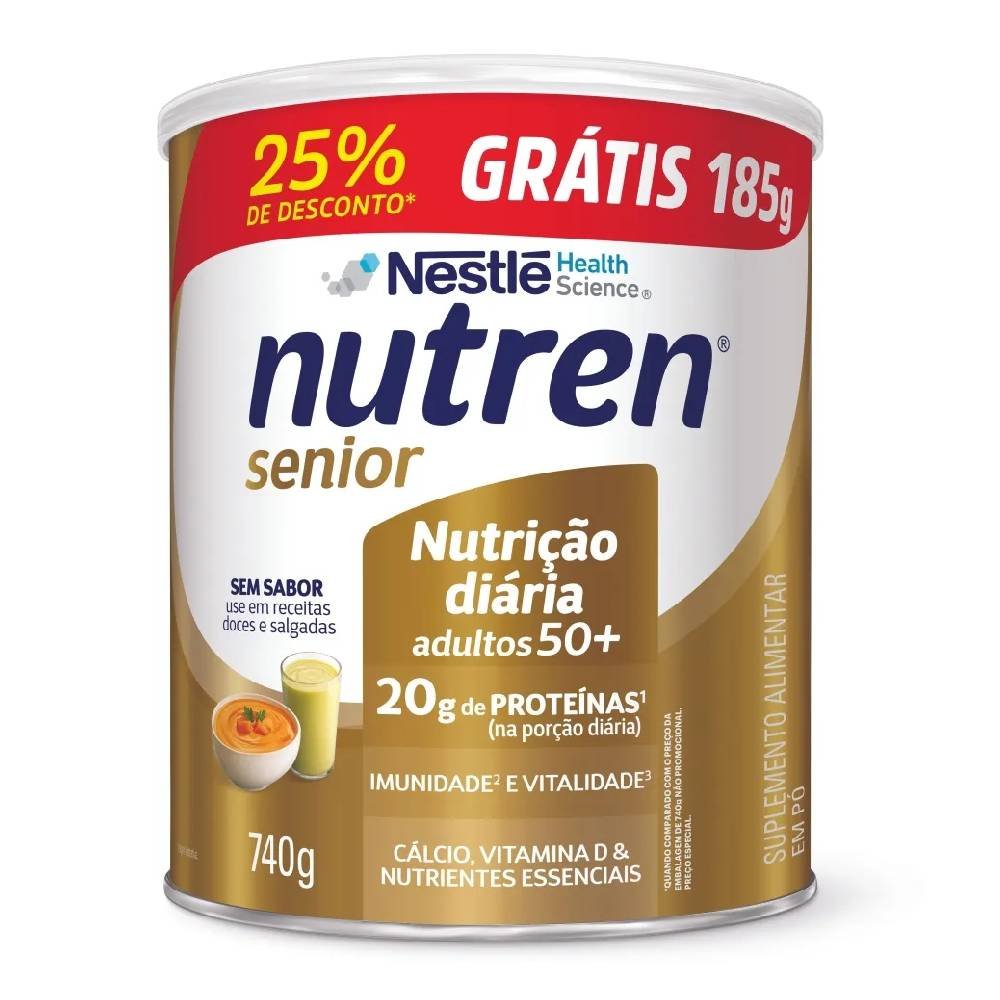 Complemento Alimentar Nutren Senior Sem Sabor 25% De Desconto 740g