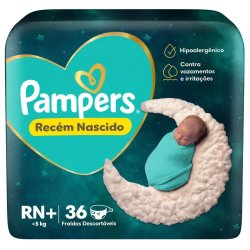 Fralda Pampers Proteção Insuperavel Mega Rn 36 Unidades