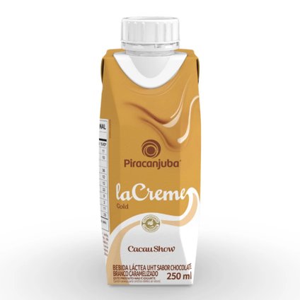 BEBIDA LÁCTEA PIRACANJUBA CACAU SHOW LA CREME GOLD 250ML