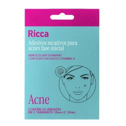 Adesivo Secativos Para Acne Ricca Fase Inicial 24 Unidades