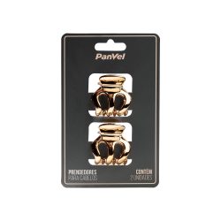 Kit 2 Prendendores Piranha De Cabelo Médio Panvel 26 Dourado