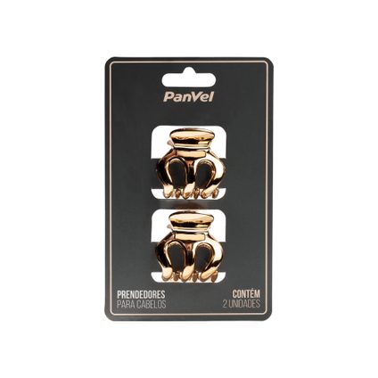 KIT 2 PRENDENDORES PIRANHA DE CABELO MÉDIO PANVEL 26 DOURADO