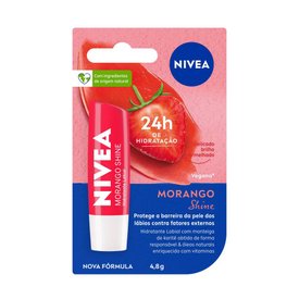 HIDRATANTE LABIAL NIVEA MORANGO SHINE 4,8 G