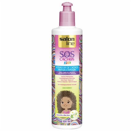 UMIDIFICADOR ATIVADOR DE CACHOS SALON LINE SOS CACHOS KIDS 300ML