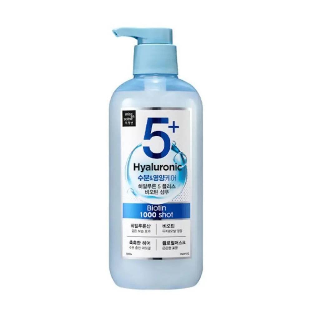 Shampoo Mise En Scene 5+ Hyaluronic Acid Biotin 1000 Shot 700g